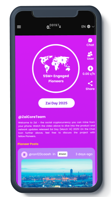 Zai App Main Screen
